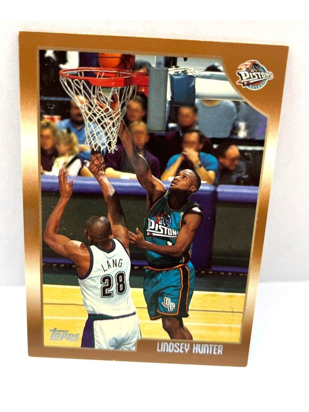 1998-99 Detroit Pistons Lindsey Hunter NBA Basketball Trading Card Topps #8 S273